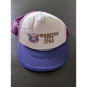 Iowa -‎ Webster City LYNX Snapback Trucker Hat Mesh Back OSFM YoungAn Vintage
